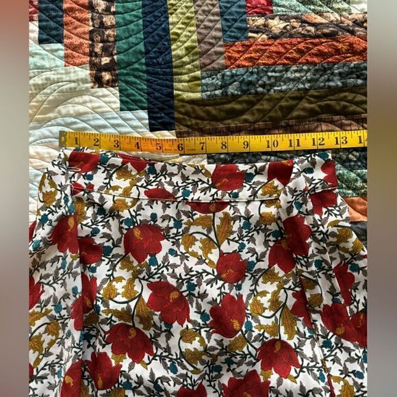 🌞 Hommage Floral A-Symmetrical High Low Maxi Wrap Skirt Size S - Picture 2 of 6